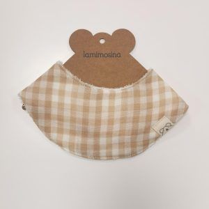 Bandana Vichy Beige La Mimosina