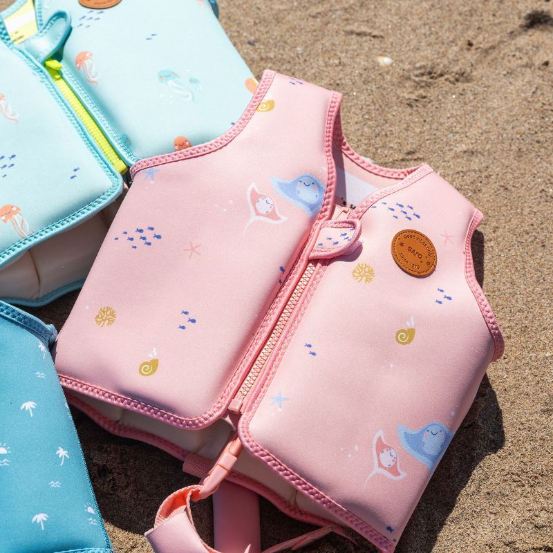 Chaleco de flotación rosa mar 1-3 años - Imagen 2