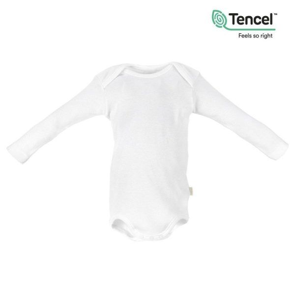 BODY MANGA LARGA TENCEL BLANCO